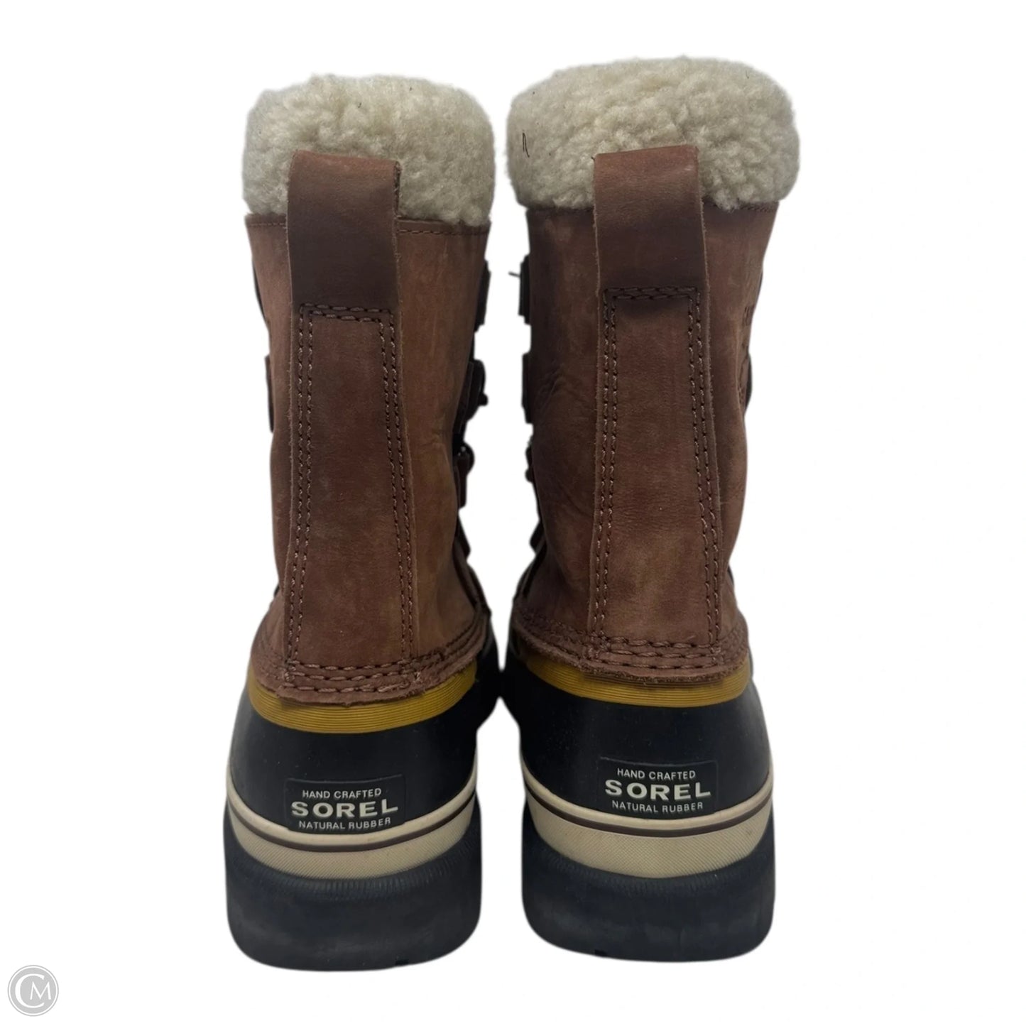 Boots Snow By Sorel In Black & Tan, Size: 6