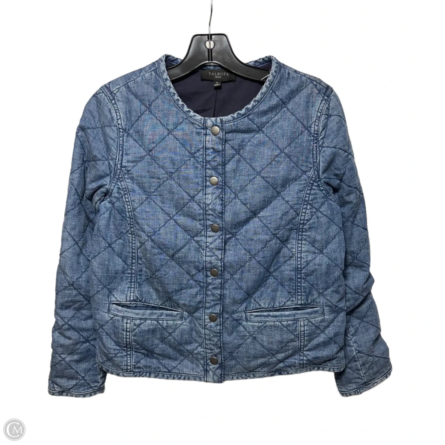 Jacket Denim By Talbots In Blue Denim, Size: S Petite