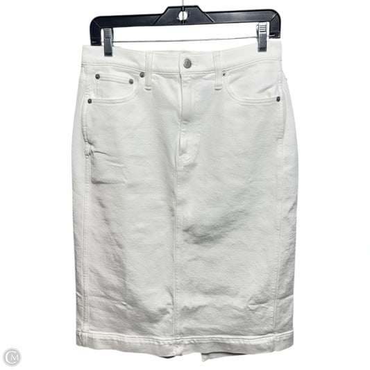 Skirt Midi By J. Crew In White Denim, Size: 6