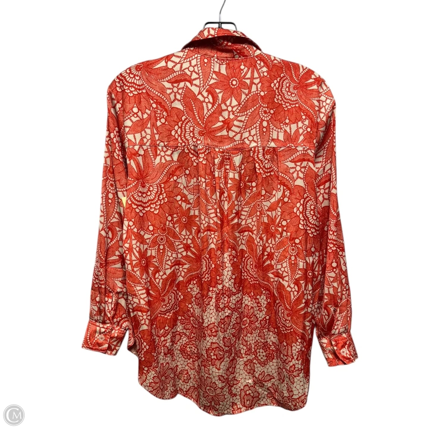 The Brielle Relaxed Buttondown Blouse By Anthropologie In Orange, Size: XS