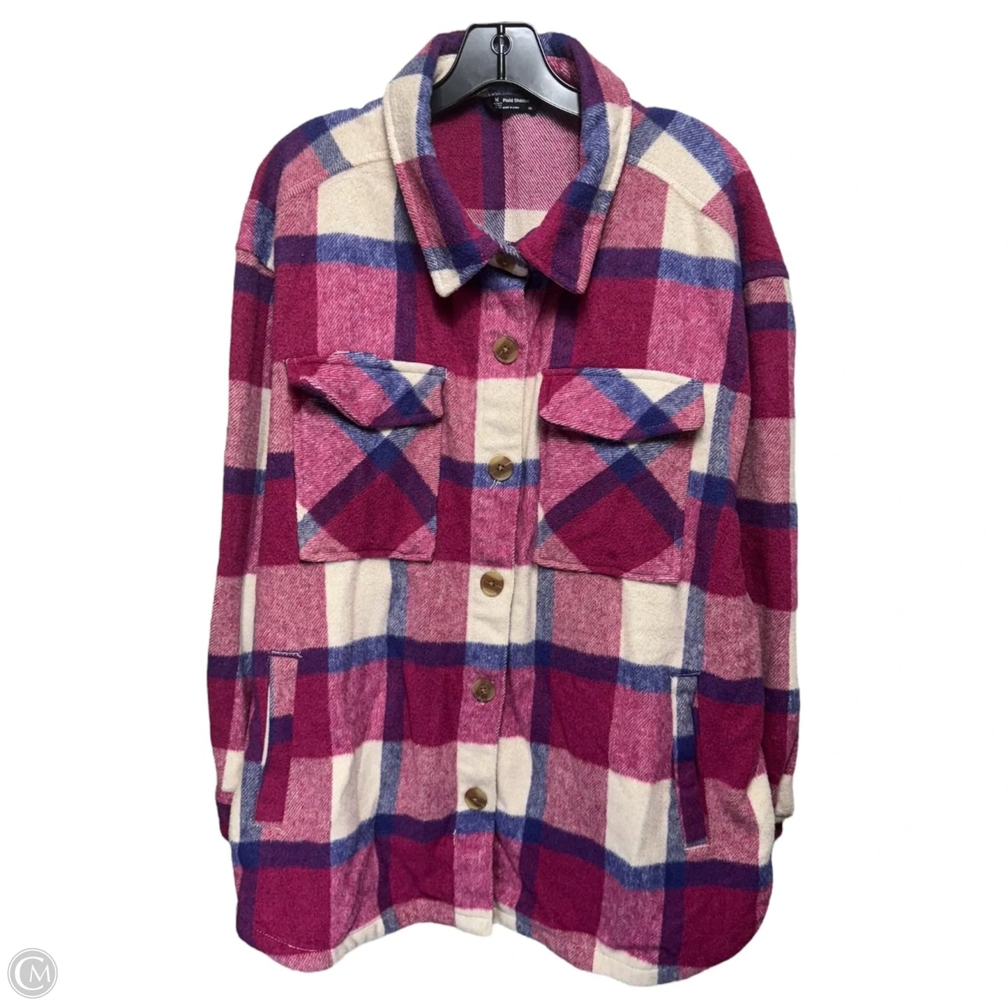 Jacket Shirt By Member’s Mark In Plaid Pattern, Size: XXL