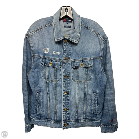 Jacket Denim By Lee In Animal Print, Size: M