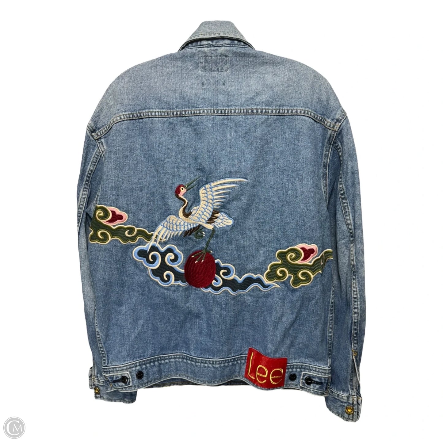 Jacket Denim By Lee In Animal Print, Size: M