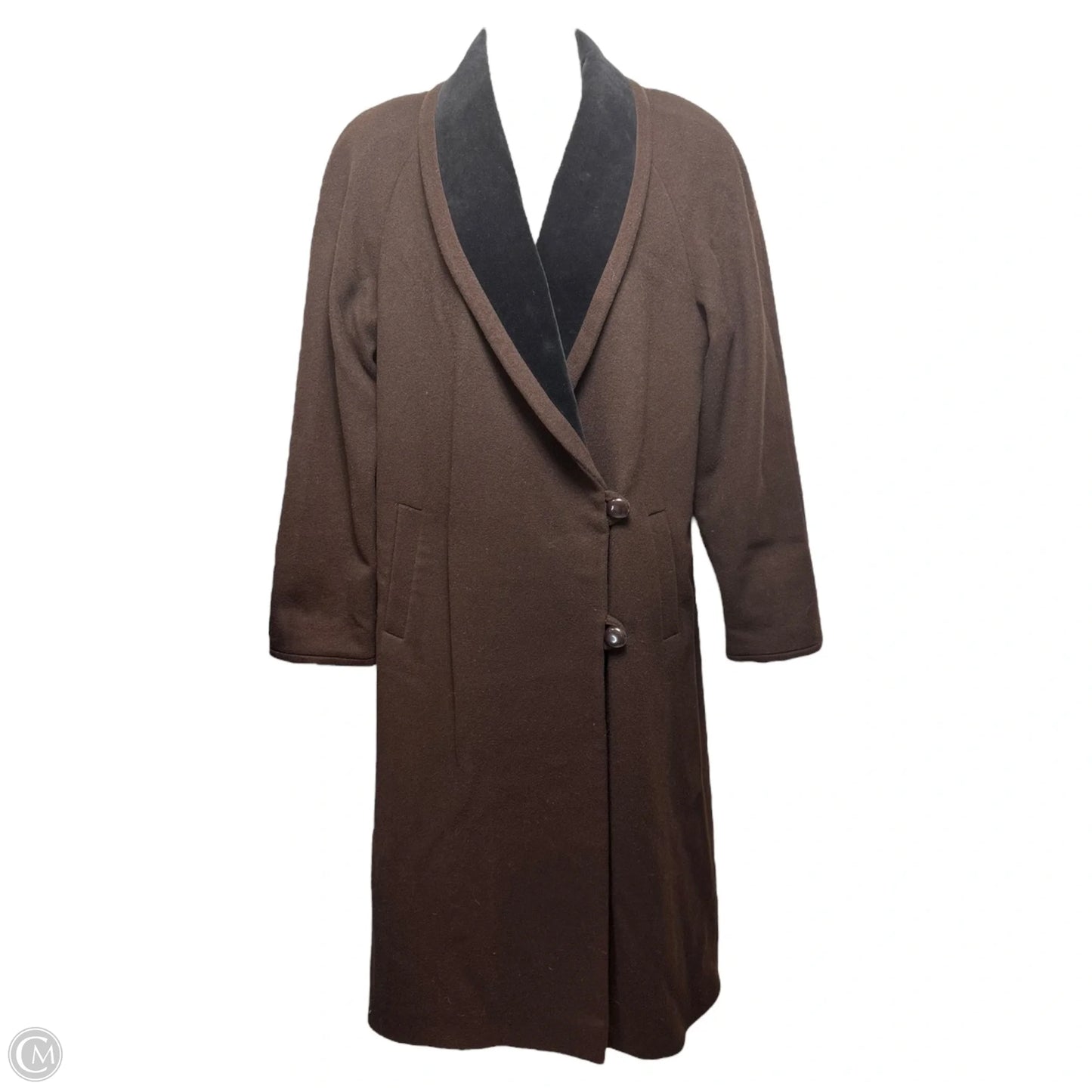 Vintage Wool Coat By Evan-picone In Brown, Size: 4