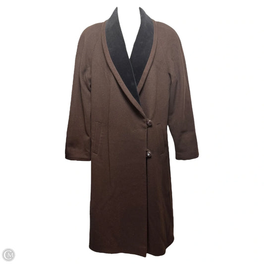 Vintage Wool Coat By Evan-picone In Brown, Size: 4