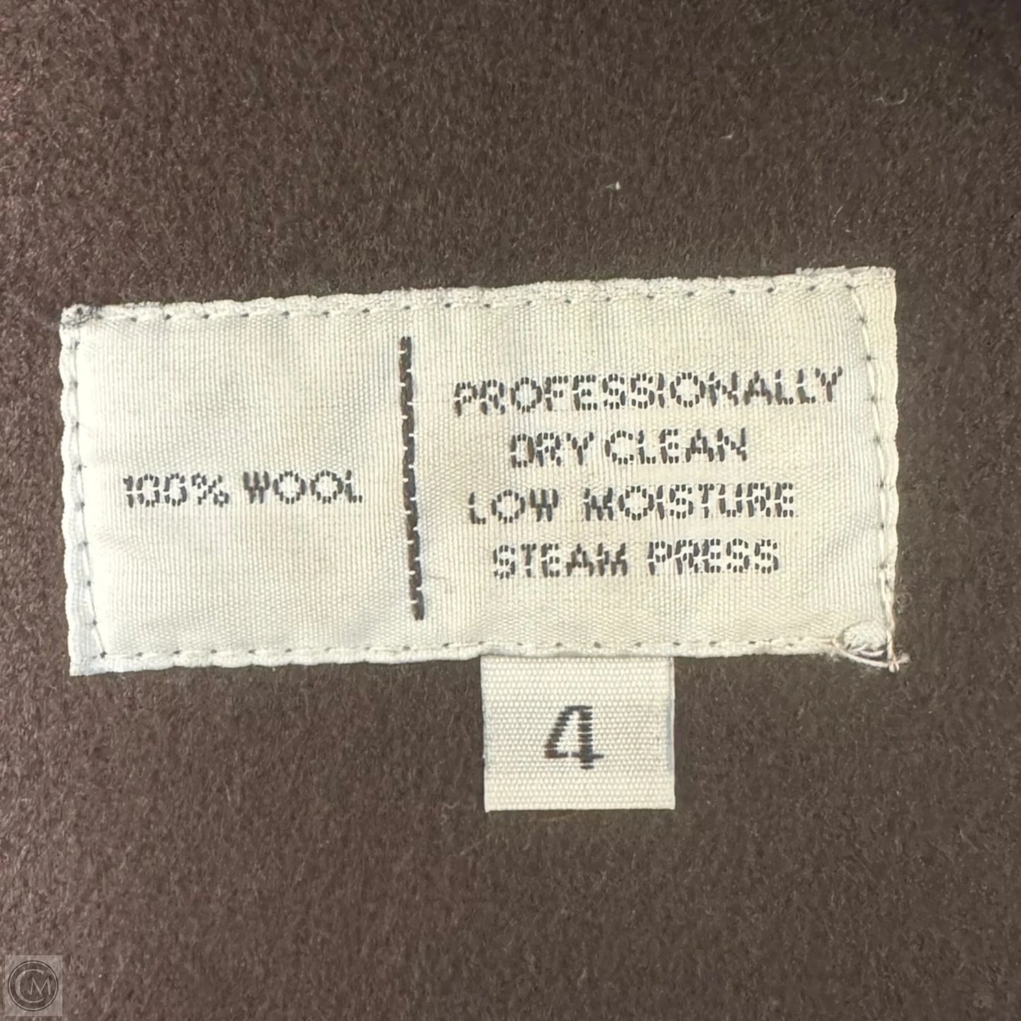 Vintage Wool Coat By Evan-picone In Brown, Size: 4