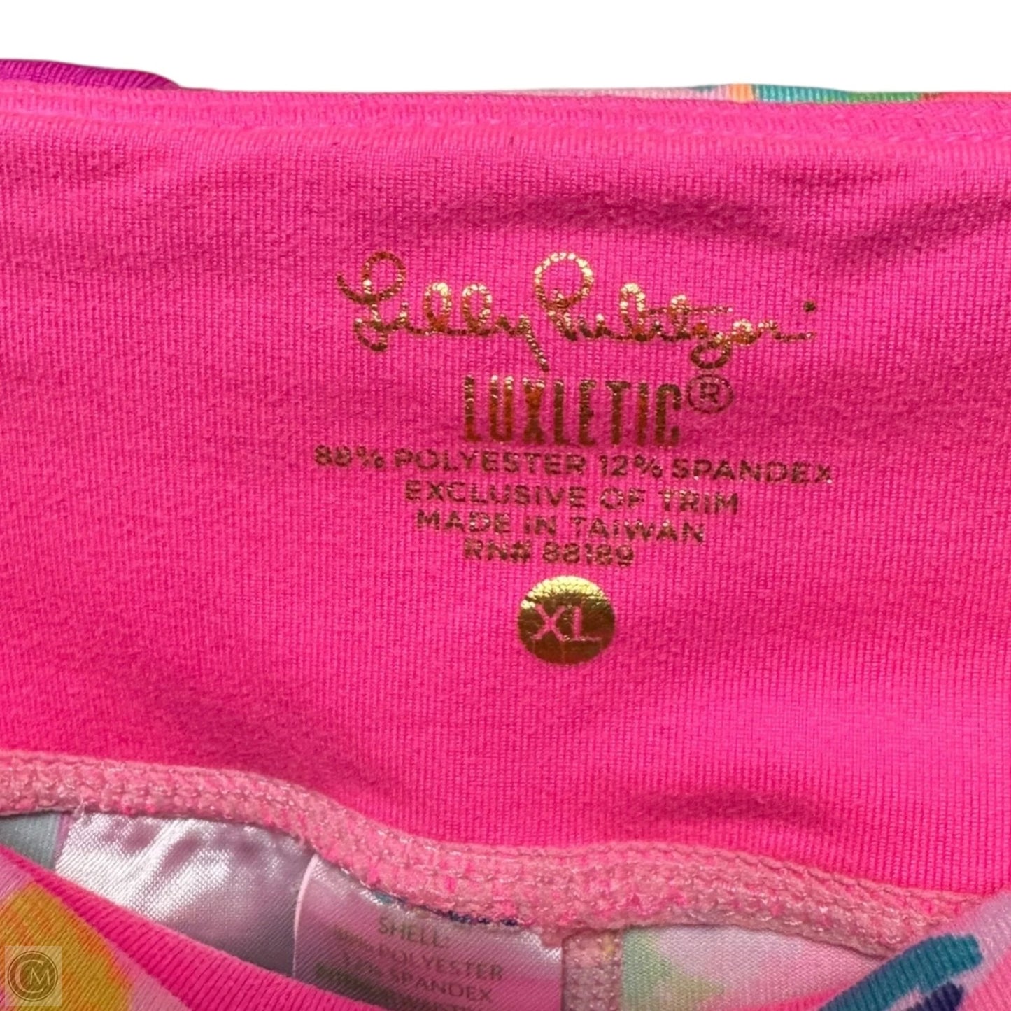 Athletic Leggings Designer By Luxletic Lilly Pulitzer In Multi-colored, Size: Xl