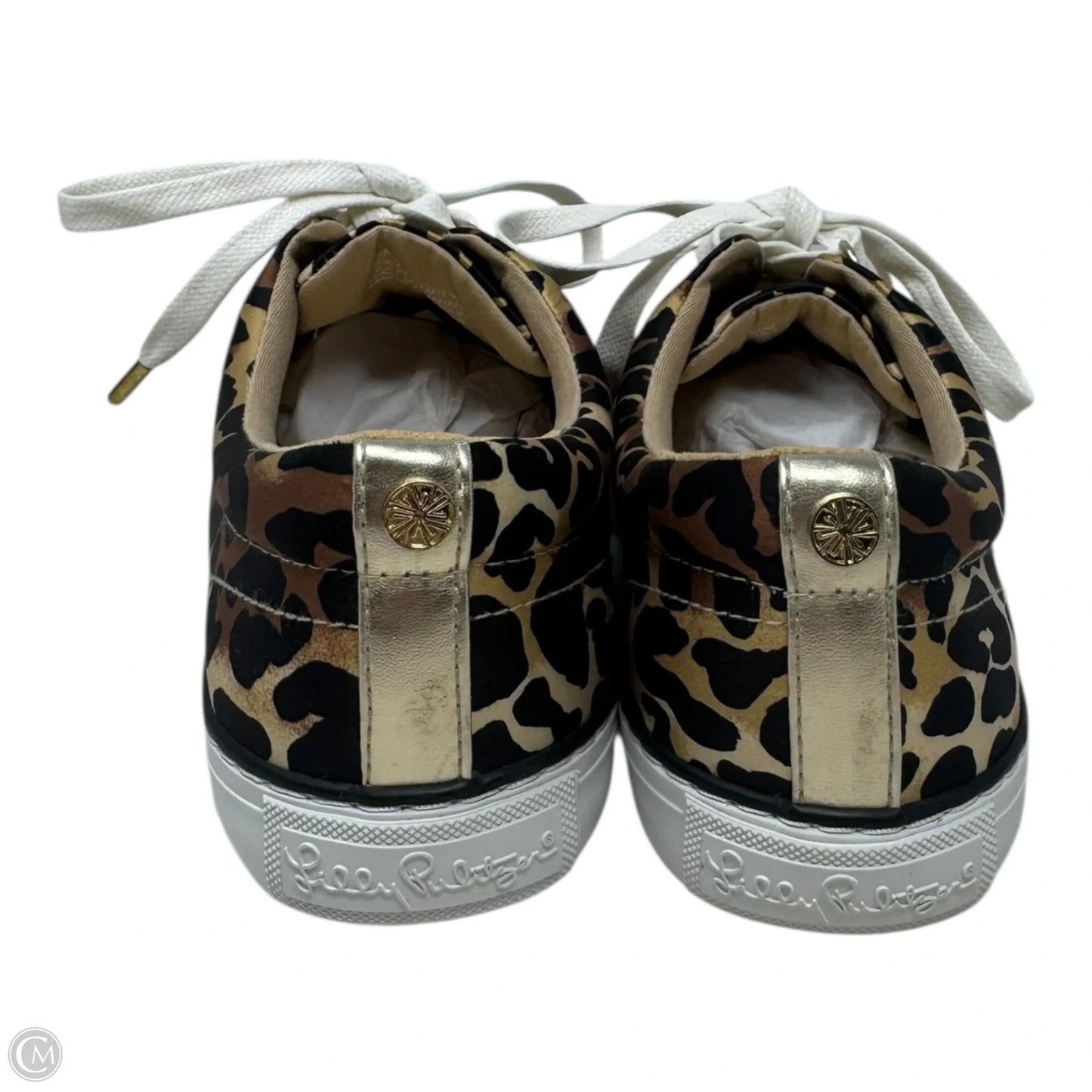 Leopard Sneakers Shoes Designer By Lilly Pulitzer In Animal Print, Size: 8.5