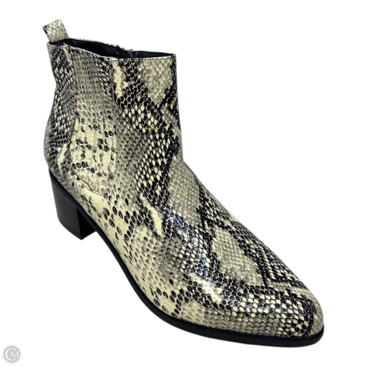 Boots Ankle Heels By Blondo In Snakeskin Print, Size: 11
