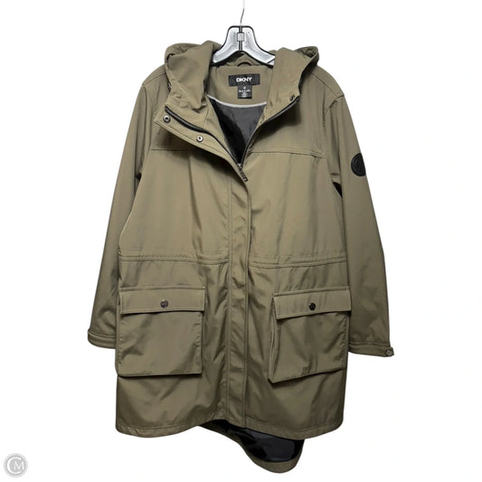 Water Resistant Longline Parka By Dkny In Green, Size: XXL