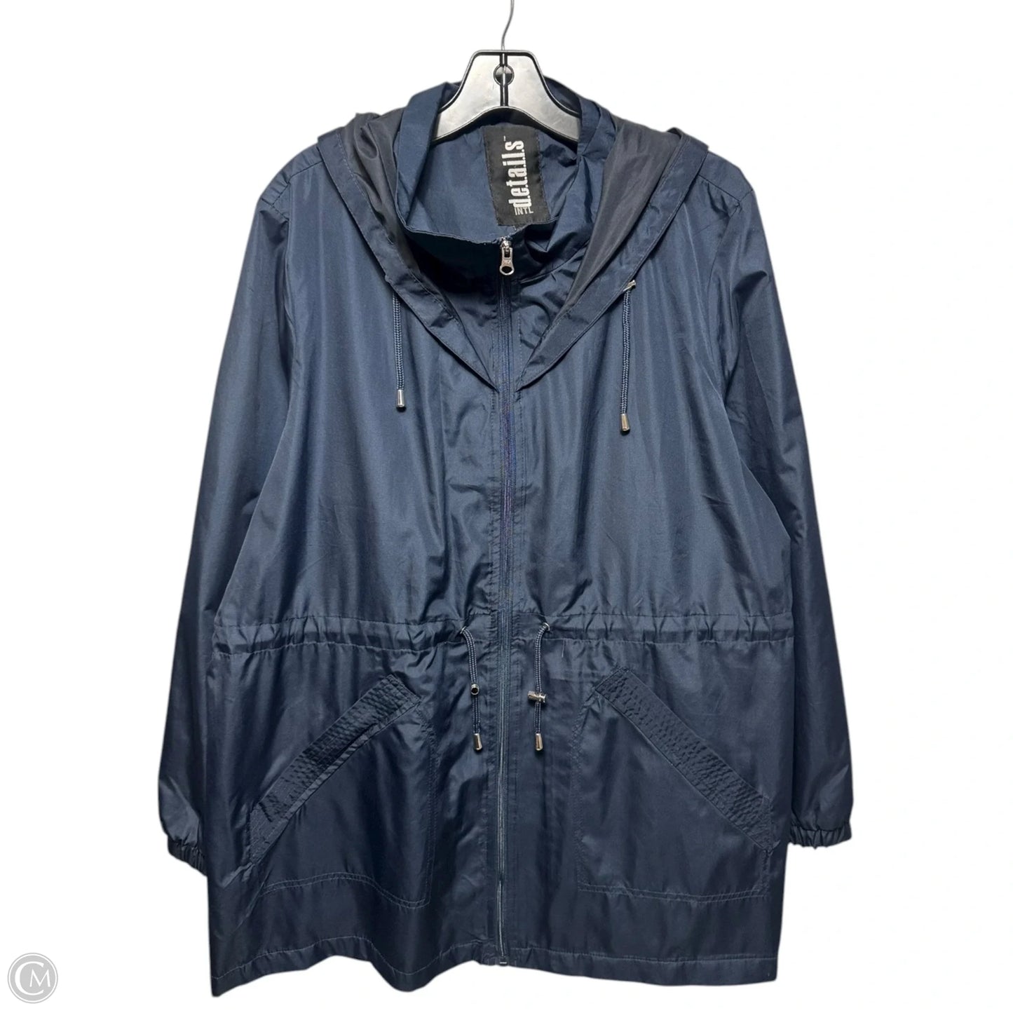 Jacket Windbreaker By Details In Navy, Size: Xxl