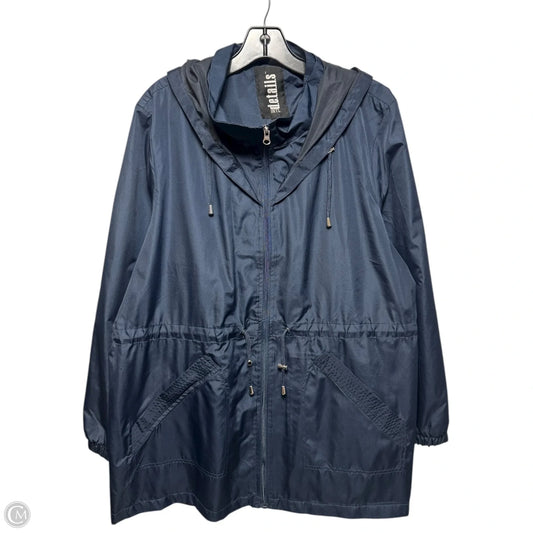 Jacket Windbreaker By Details In Navy, Size: Xxl