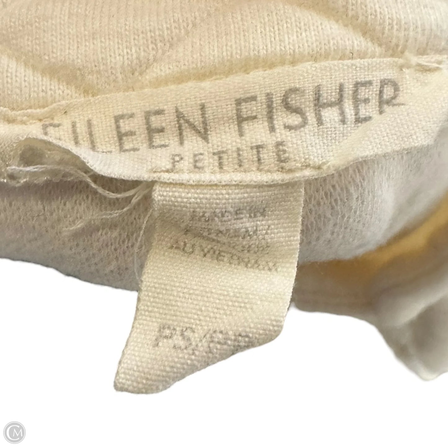 Top Long Sleeve By Eileen Fisher In Cream, Size: S Petite