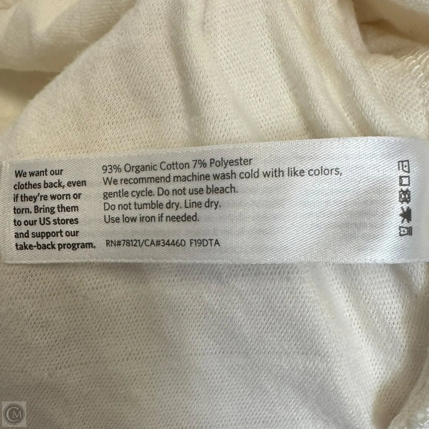 Top Long Sleeve By Eileen Fisher In Cream, Size: S Petite