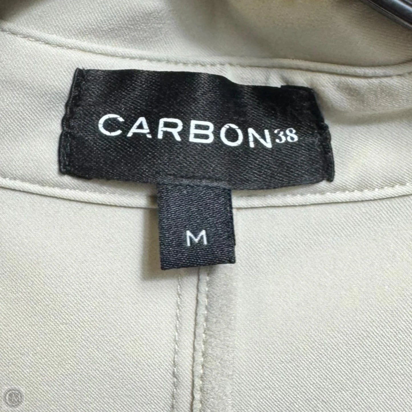 Trench Coat By Carbon 38 In Cream, Size: M