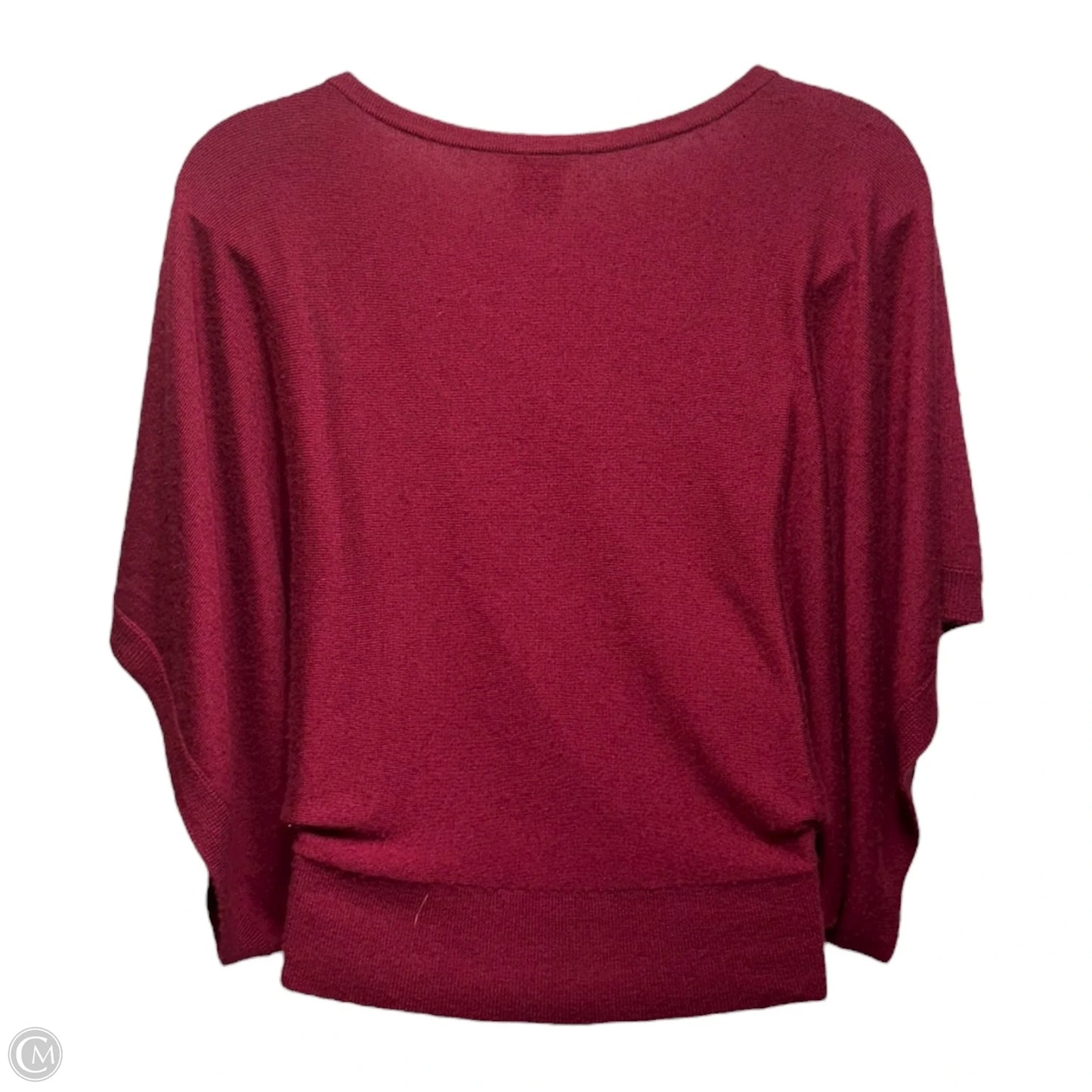 Wool Bateau Neck Dolman Sleeve Sweater Designer By Lafayette 148 In Maroon, Size: M