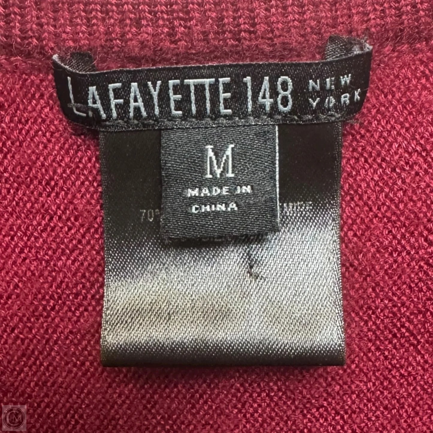 Wool Bateau Neck Dolman Sleeve Sweater Designer By Lafayette 148 In Maroon, Size: M