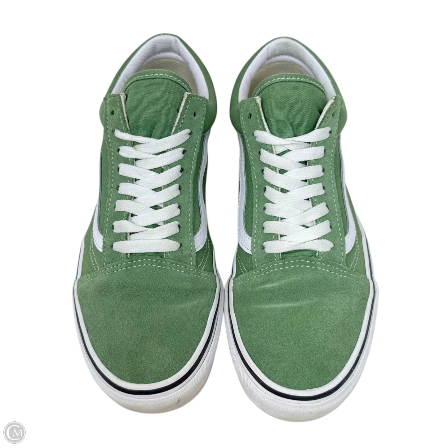 Old Skool Skate Shoes  By Vans In Green & White, Size: 10