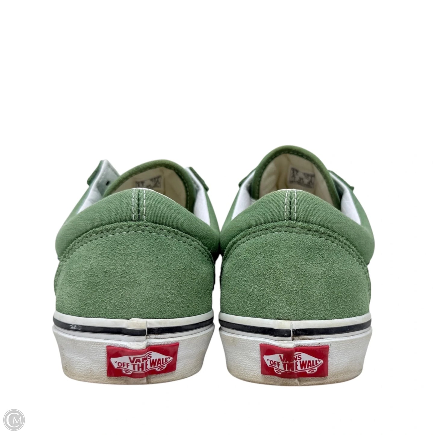 Old Skool Skate Shoes  By Vans In Green & White, Size: 10