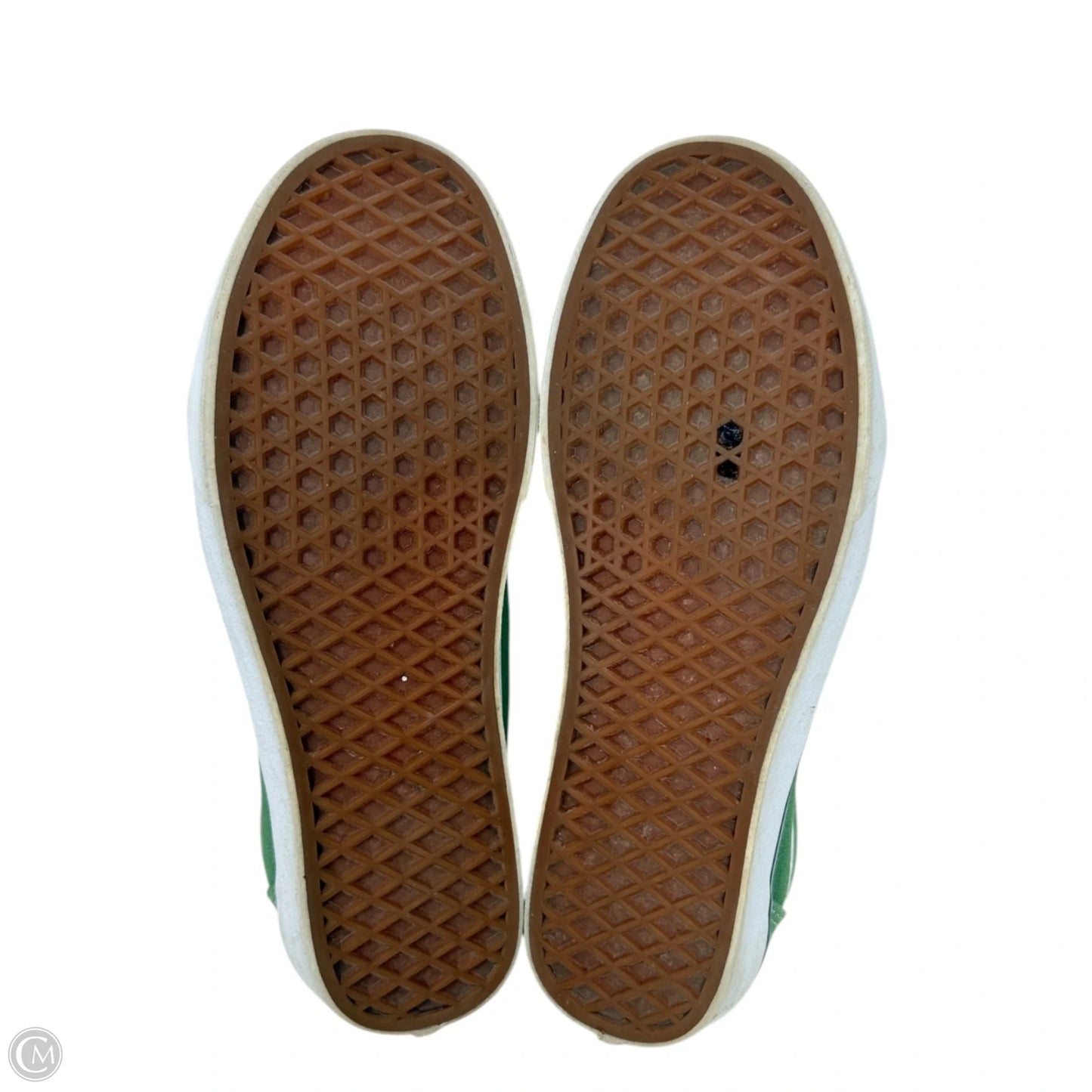 Old Skool Skate Shoes  By Vans In Green & White, Size: 10