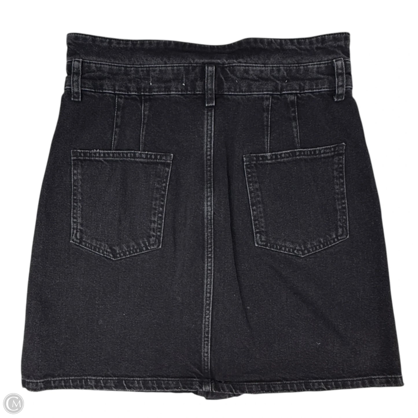 Button-Front Denim Mini Skirt By Pilcro X Anthropologie In Black, Size: 10