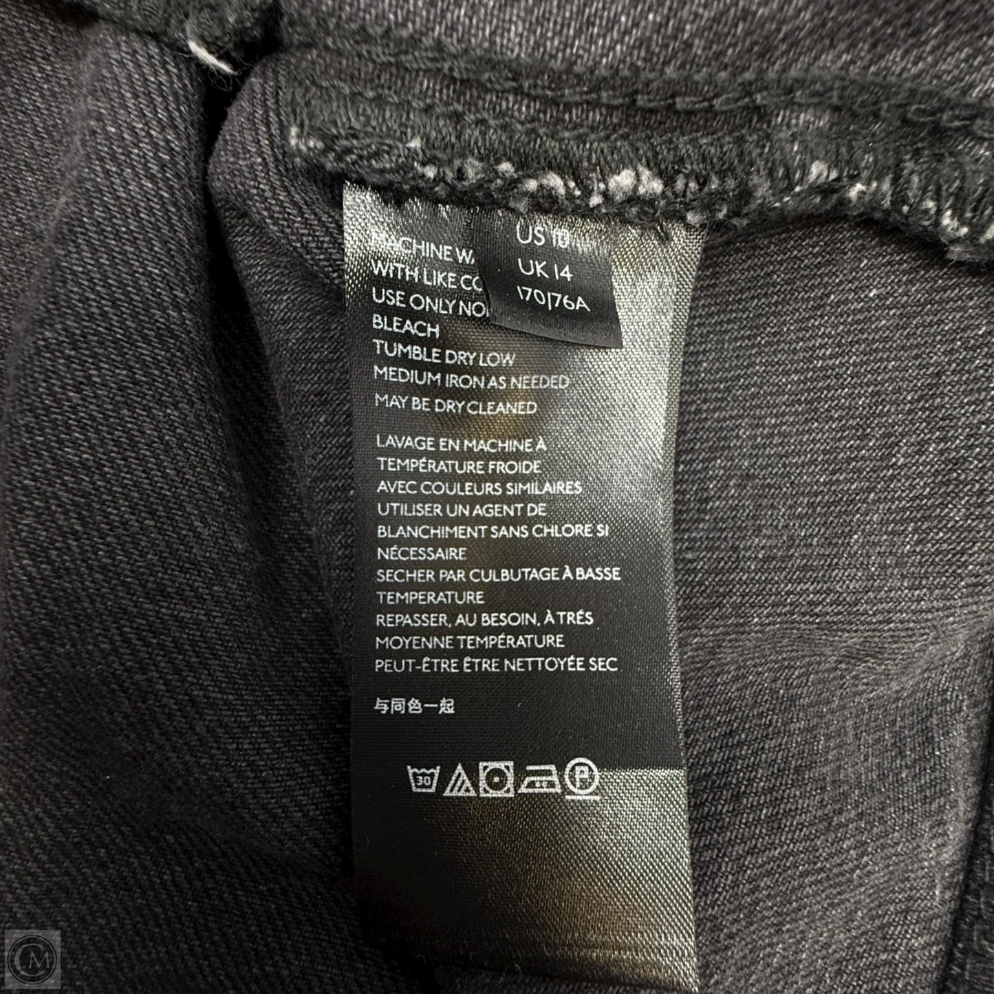 Button-Front Denim Mini Skirt By Pilcro X Anthropologie In Black, Size: 10