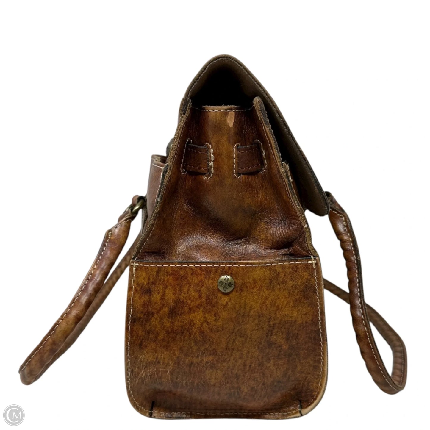 Vienna Tooled Leather Satchel Designer By Patricia Nash, Size: Large