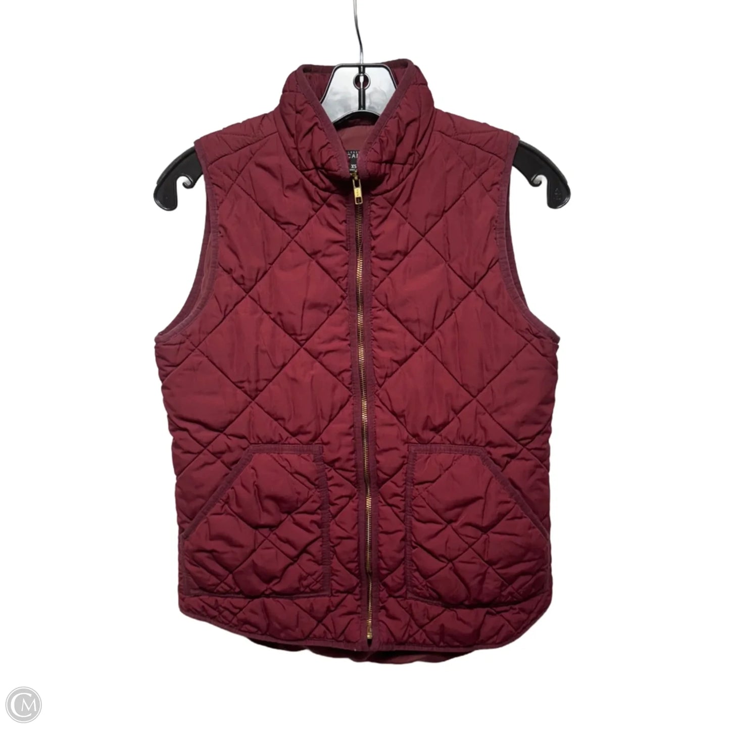 Vest Puffer & Quilted By J. Crew In Maroon, Size: Xs