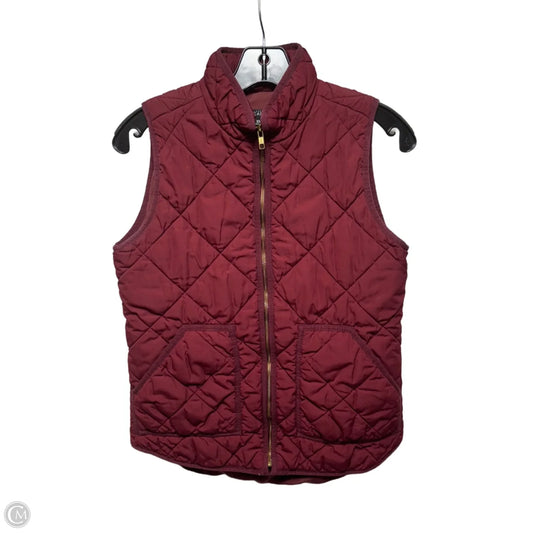 Vest Puffer & Quilted By J. Crew In Maroon, Size: Xs
