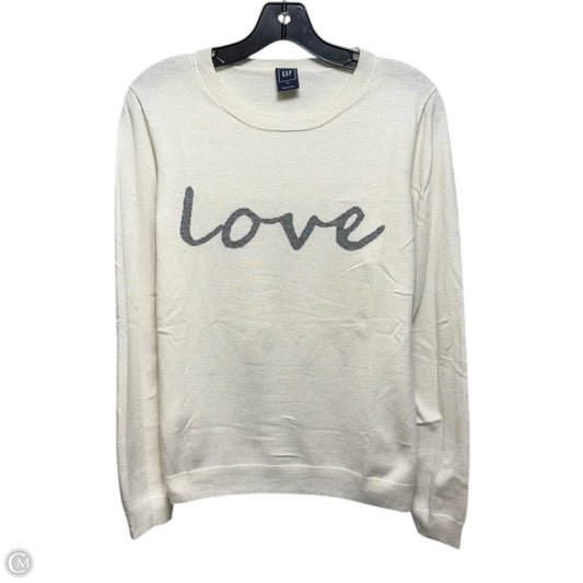Sweater By Gap In White, Size: Xl