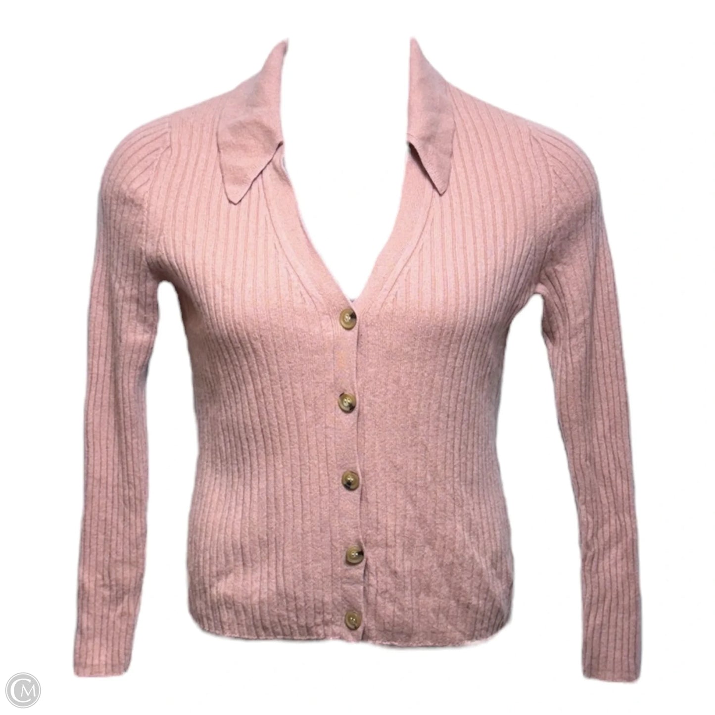 Lazana Cashmere Polo Cardigan Sweater By Veronica Beard In Pink, Size: L