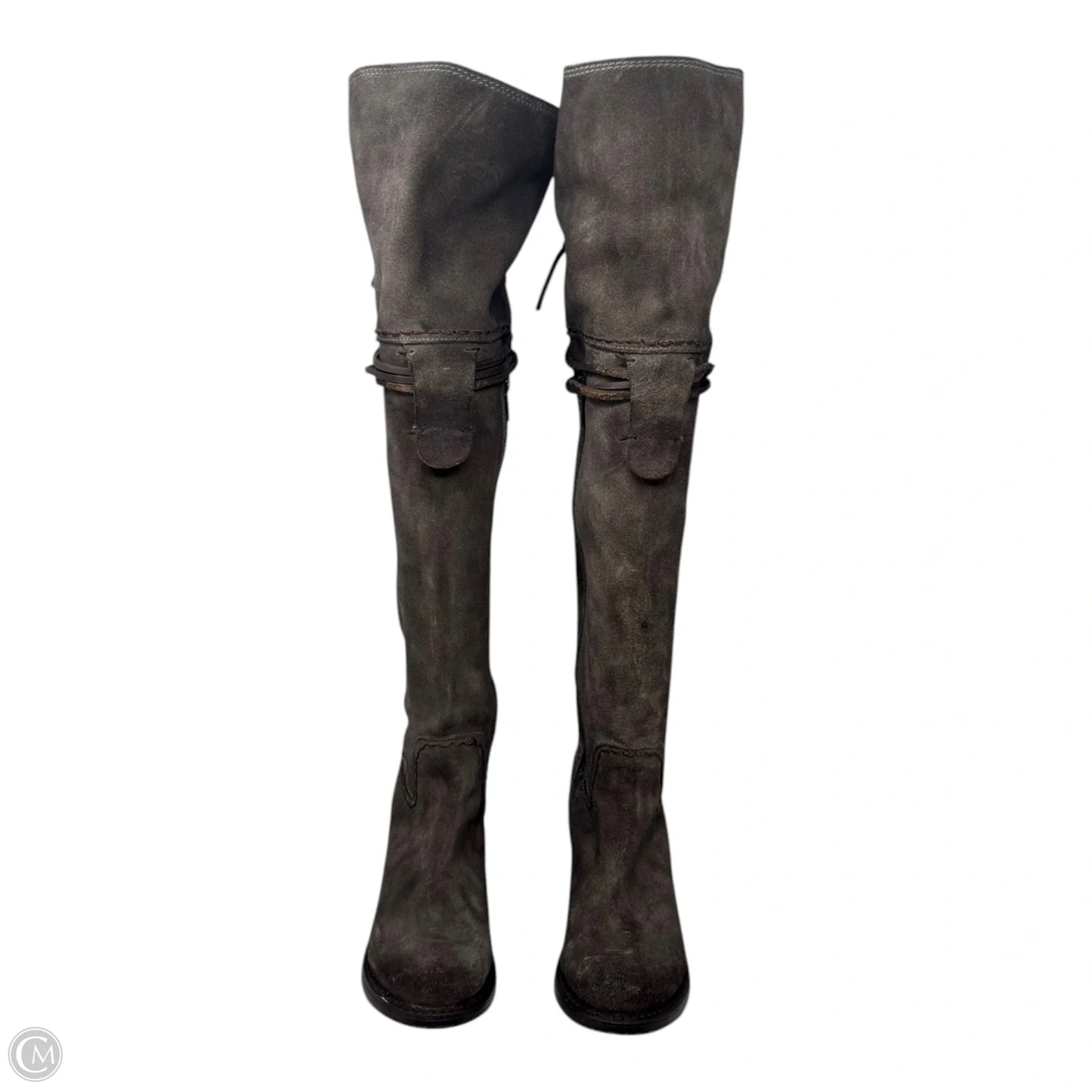 Brock Suede Boots Over-the-knee Heels By Freebird In Brown, Size: 6