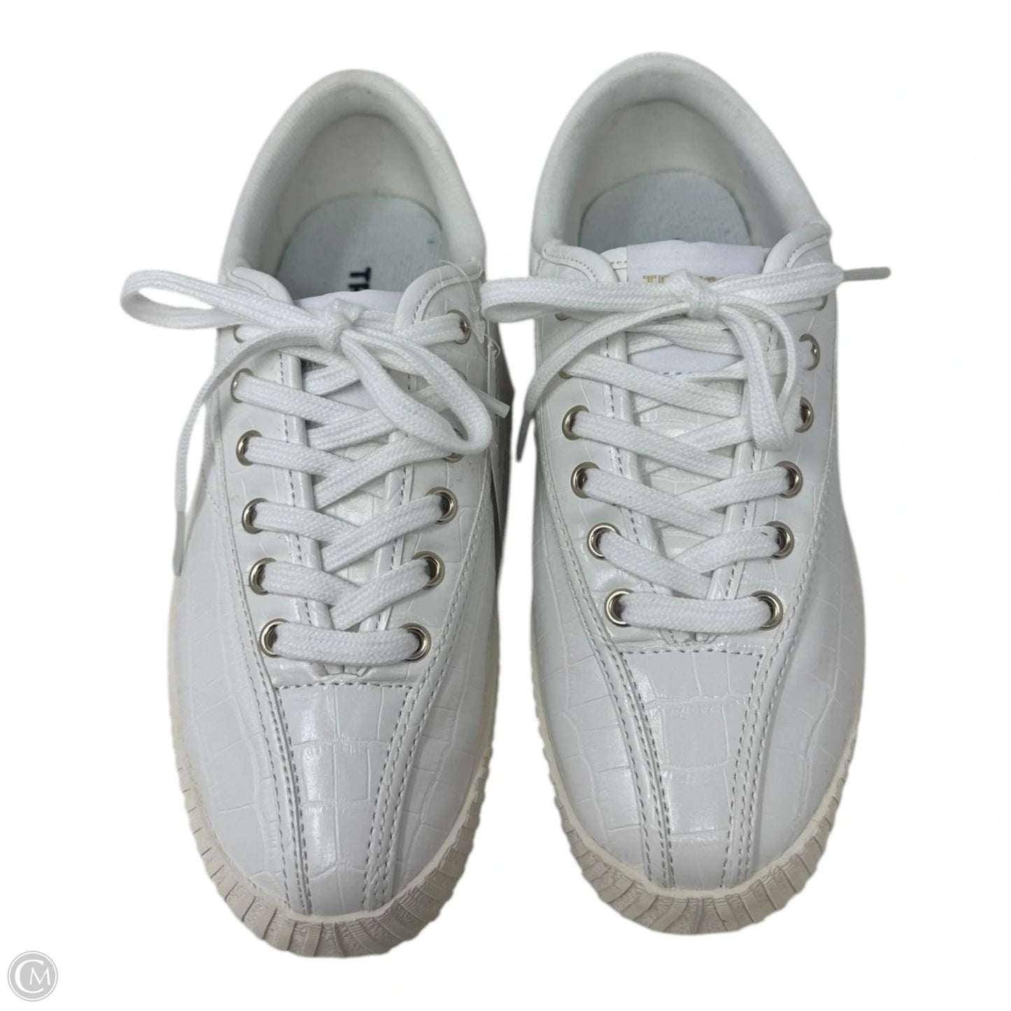 Croc Embossed Shoes Sneakers Platform By Tretorn In White, Size: 5.5