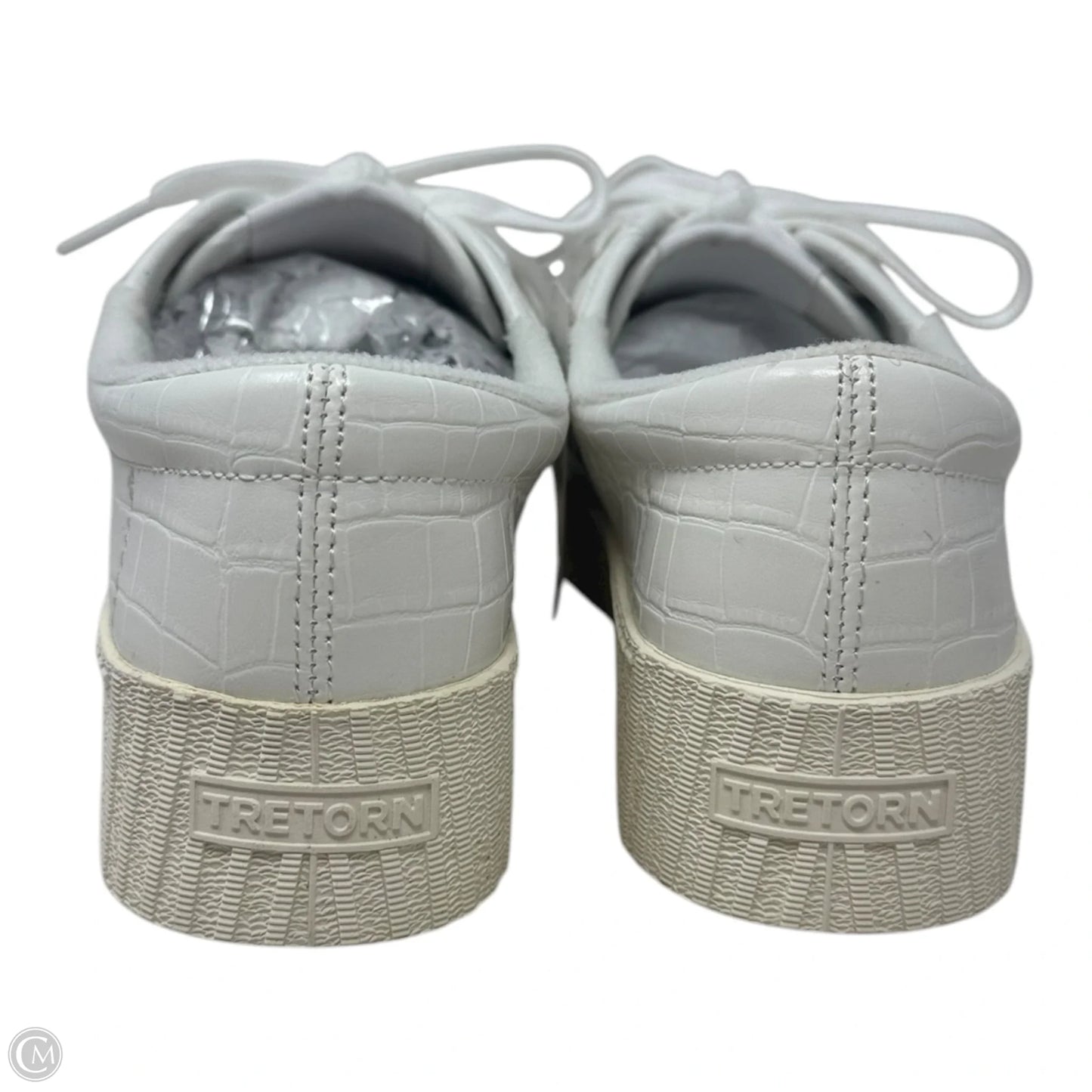 Croc Embossed Shoes Sneakers Platform By Tretorn In White, Size: 5.5
