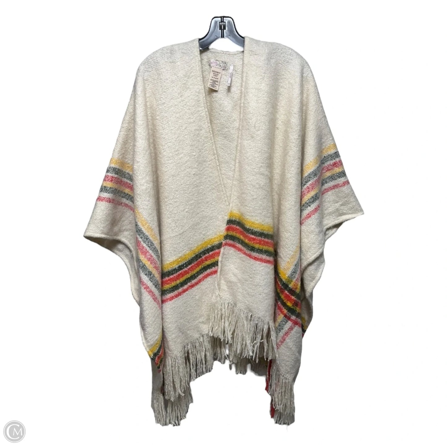 Wren Plaid Blanket Wrap Shawl By Free People In Cream, Size: Osfm