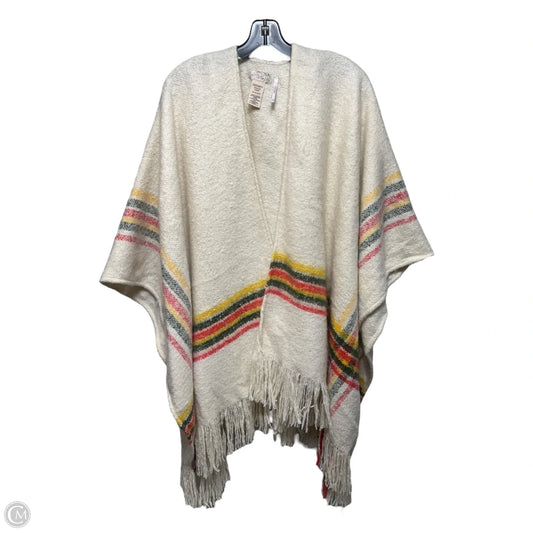 Wren Plaid Blanket Wrap Shawl By Free People In Cream, Size: Osfm