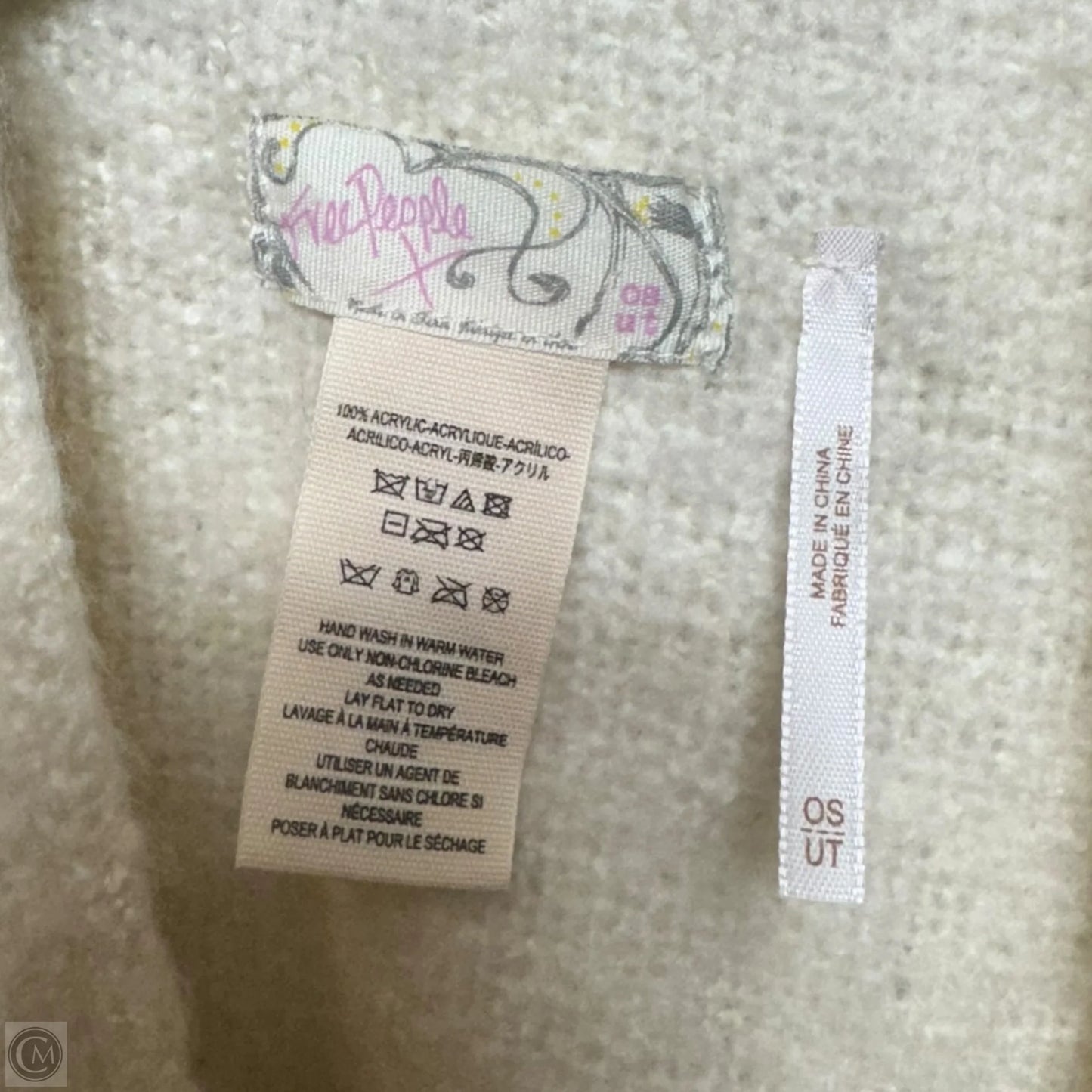 Wren Plaid Blanket Wrap Shawl By Free People In Cream, Size: Osfm