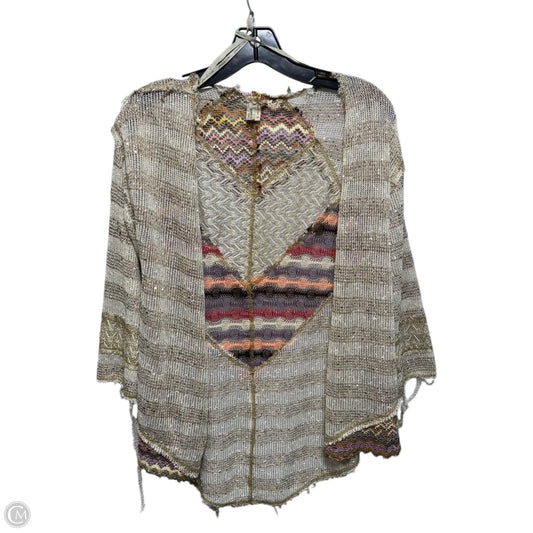 Sweater Cardigan By Gimmicks In Multi-colored, Size: S