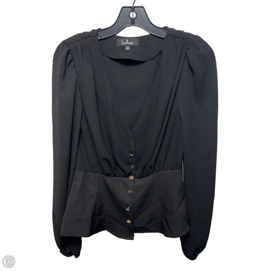 Top Long Sleeve By Lulus In Black, Size: Xs