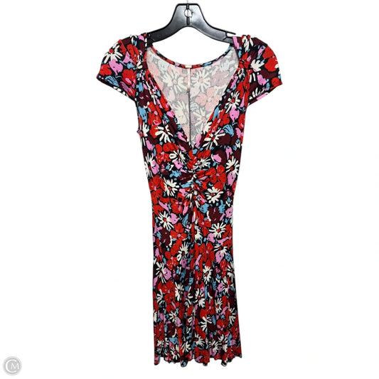 Key to Your Heart Short Sleeve Mini Dress By Free People In Floral Print, Size: Xs