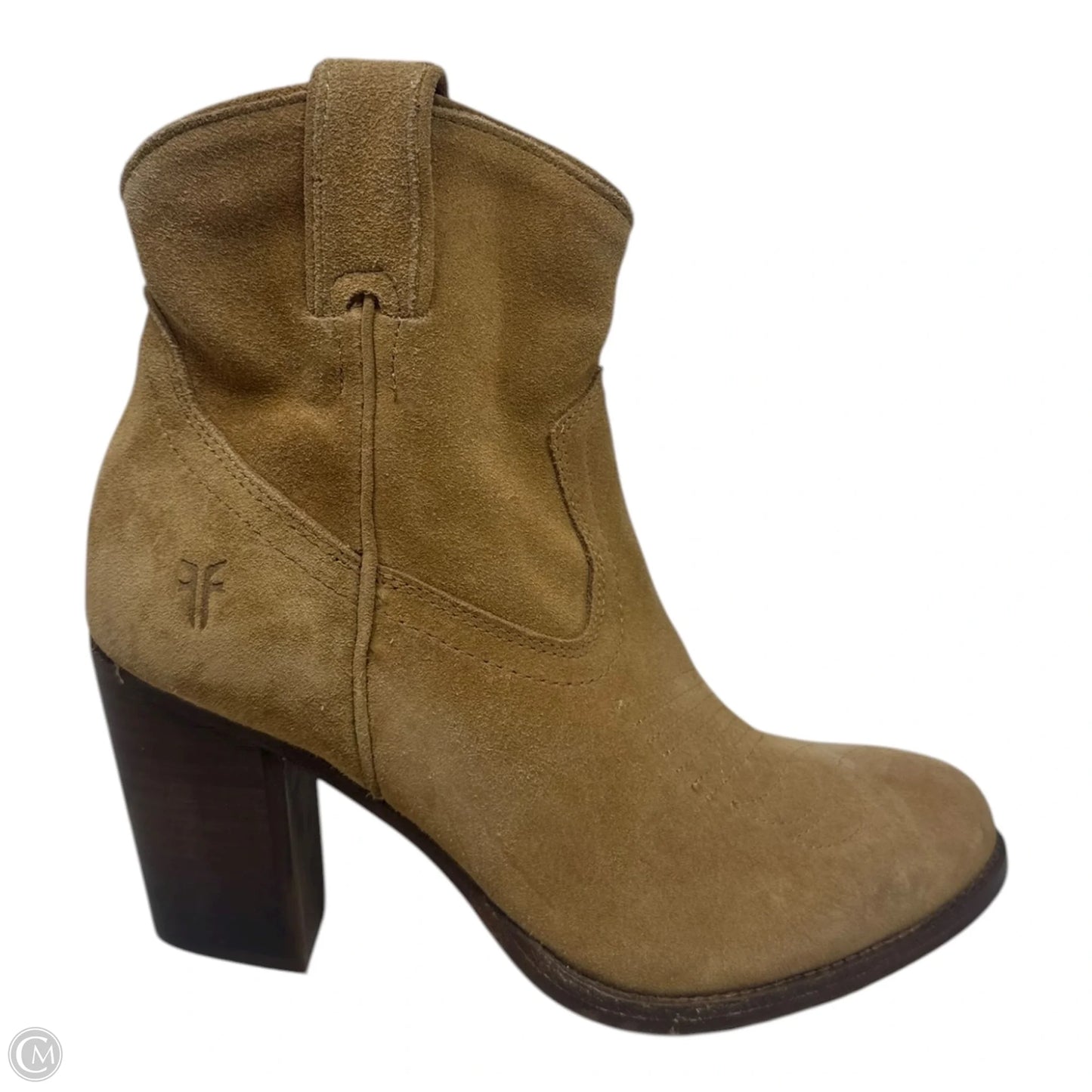 Ilana Suede Boots Ankle Heels By Frye In Tan, Size: 5.5