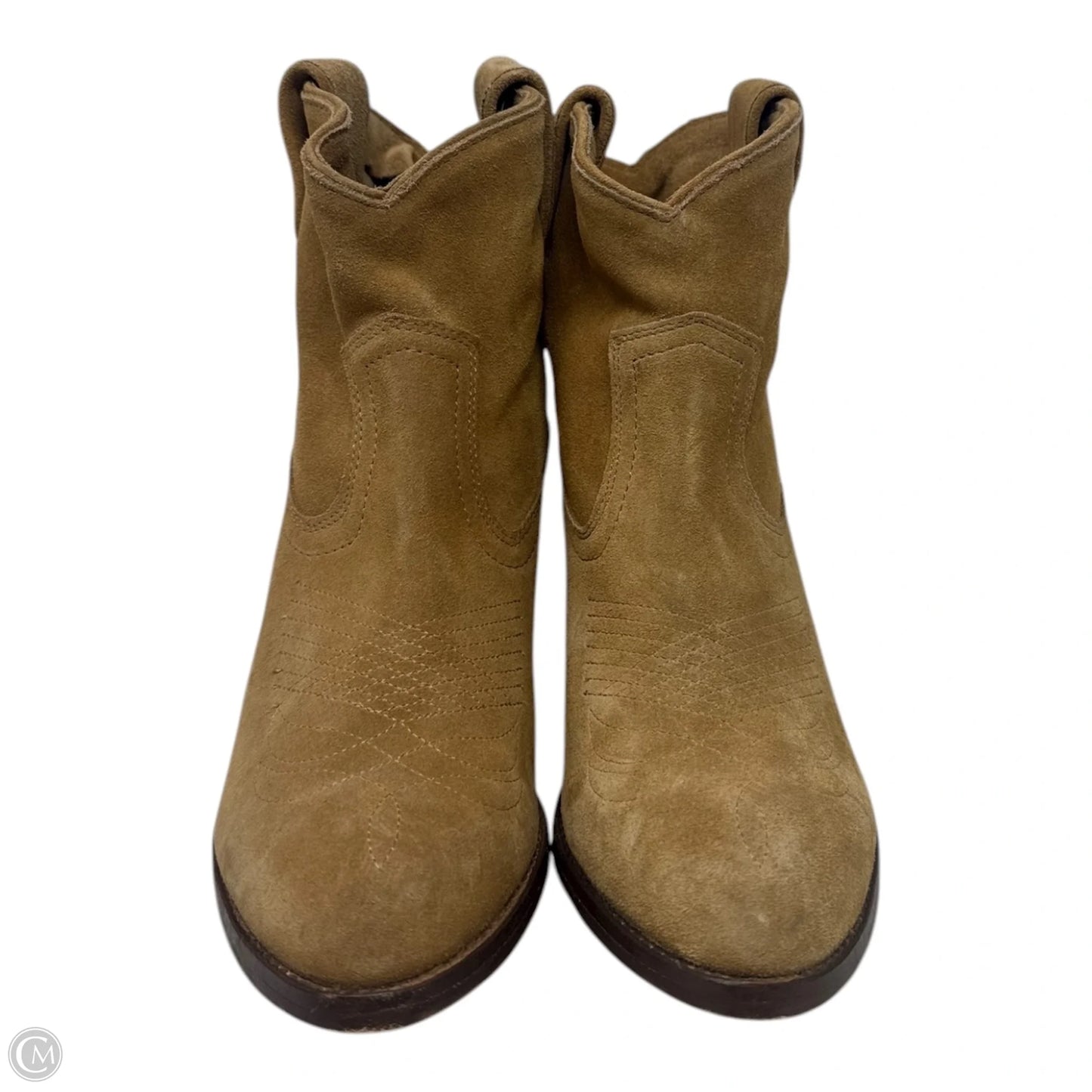 Ilana Suede Boots Ankle Heels By Frye In Tan, Size: 5.5