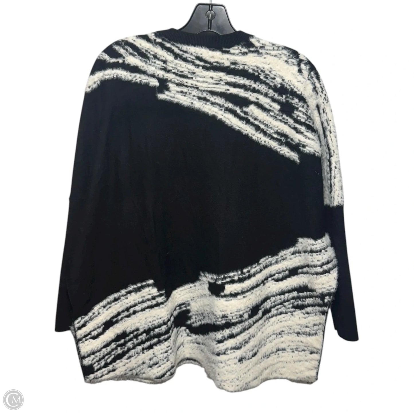 Sweater By Chicos In Black & White, Size: S/M