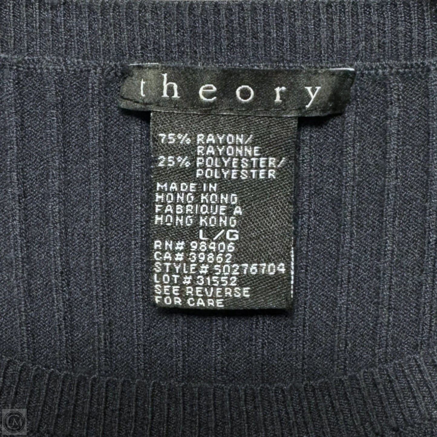 Sweater By Theory In Navy, Size: L