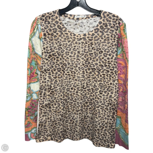 Top Long Sleeve By Whimsy Rose In Animal Print, Size: M