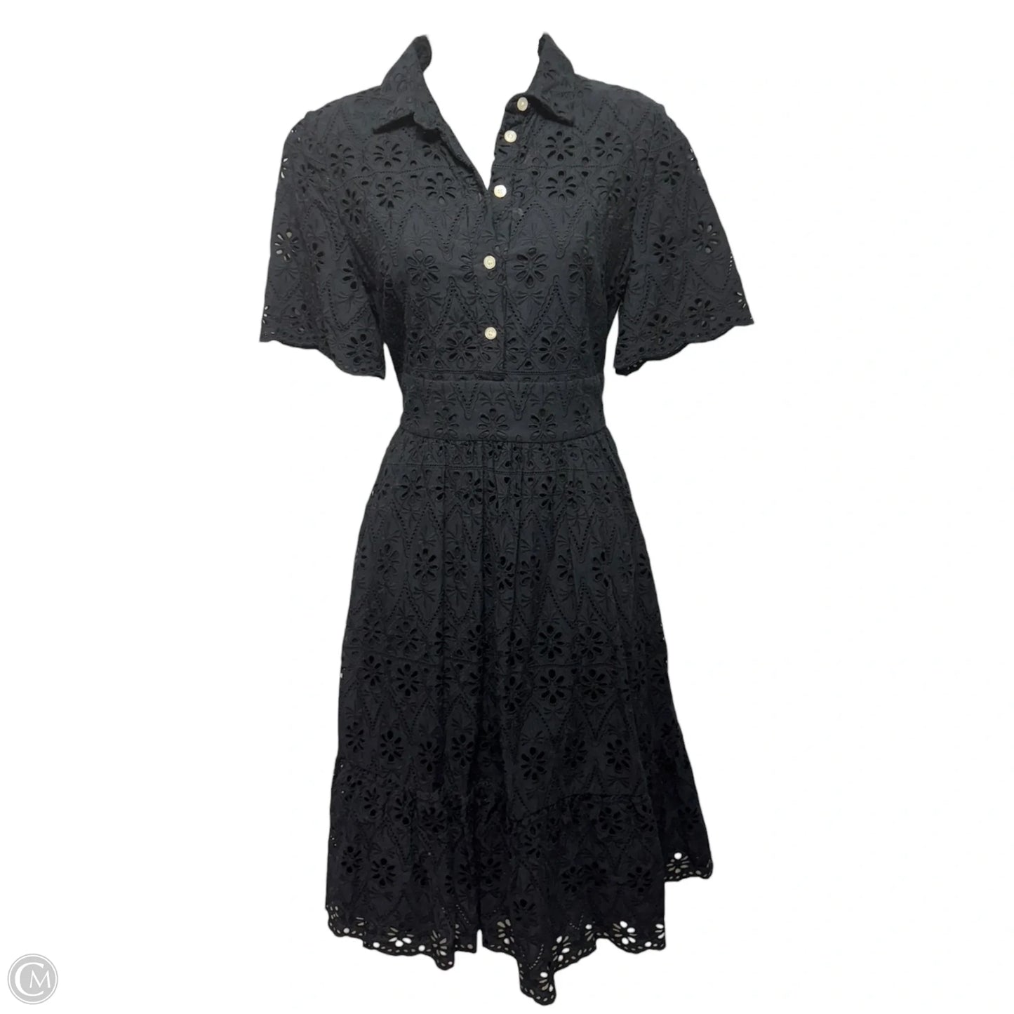 Eyelet Dress Designer By Kate Spade In Black, Size: 6