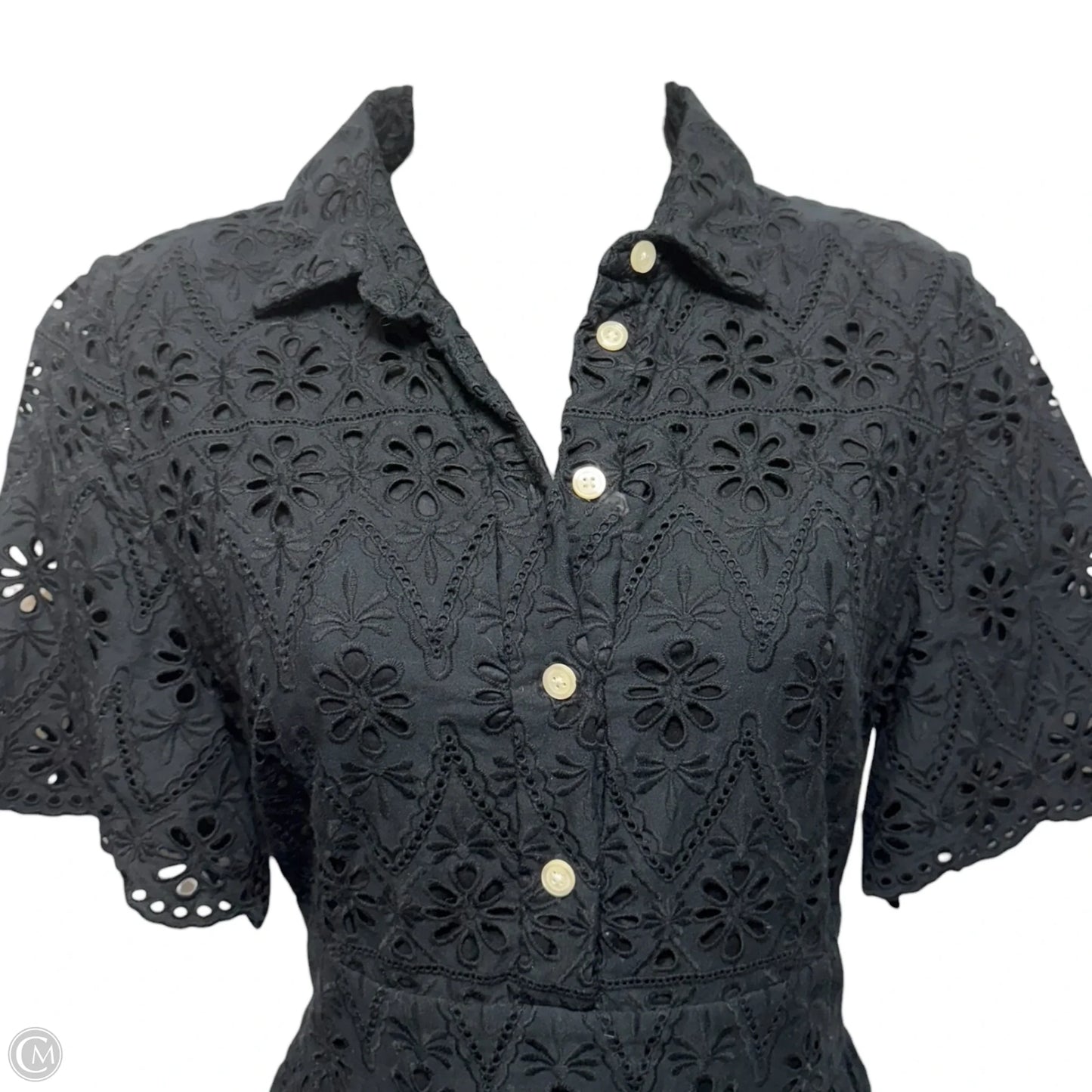 Eyelet Dress Designer By Kate Spade In Black, Size: 6