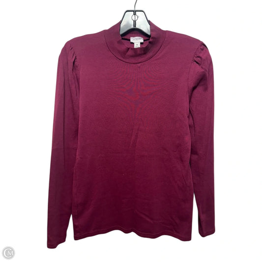 Top Long Sleeve Basic By J. Crew In Maroon, Size: M