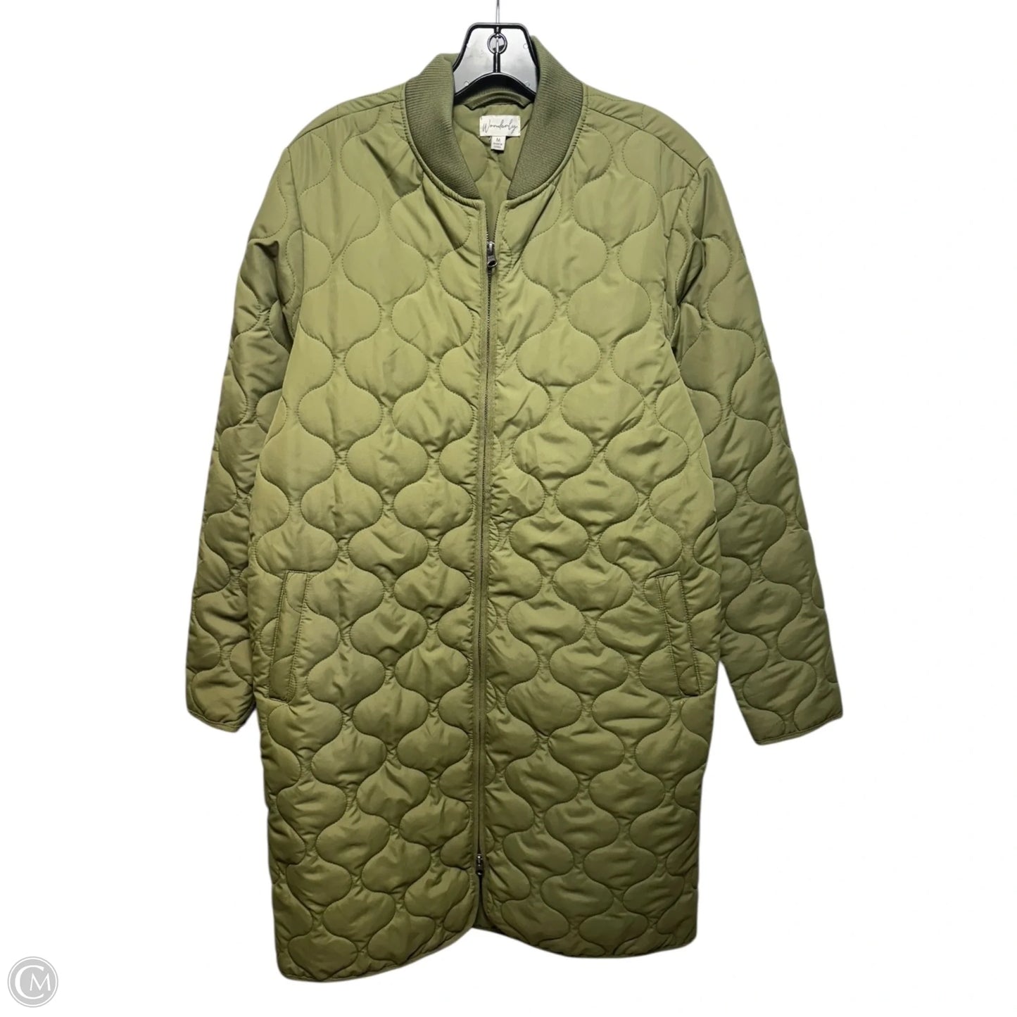 Jacket Puffer & Quilted By Wonderly In Green, Size: M