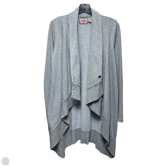Sweater Cardigan By Juicy Couture In Grey, Size: M